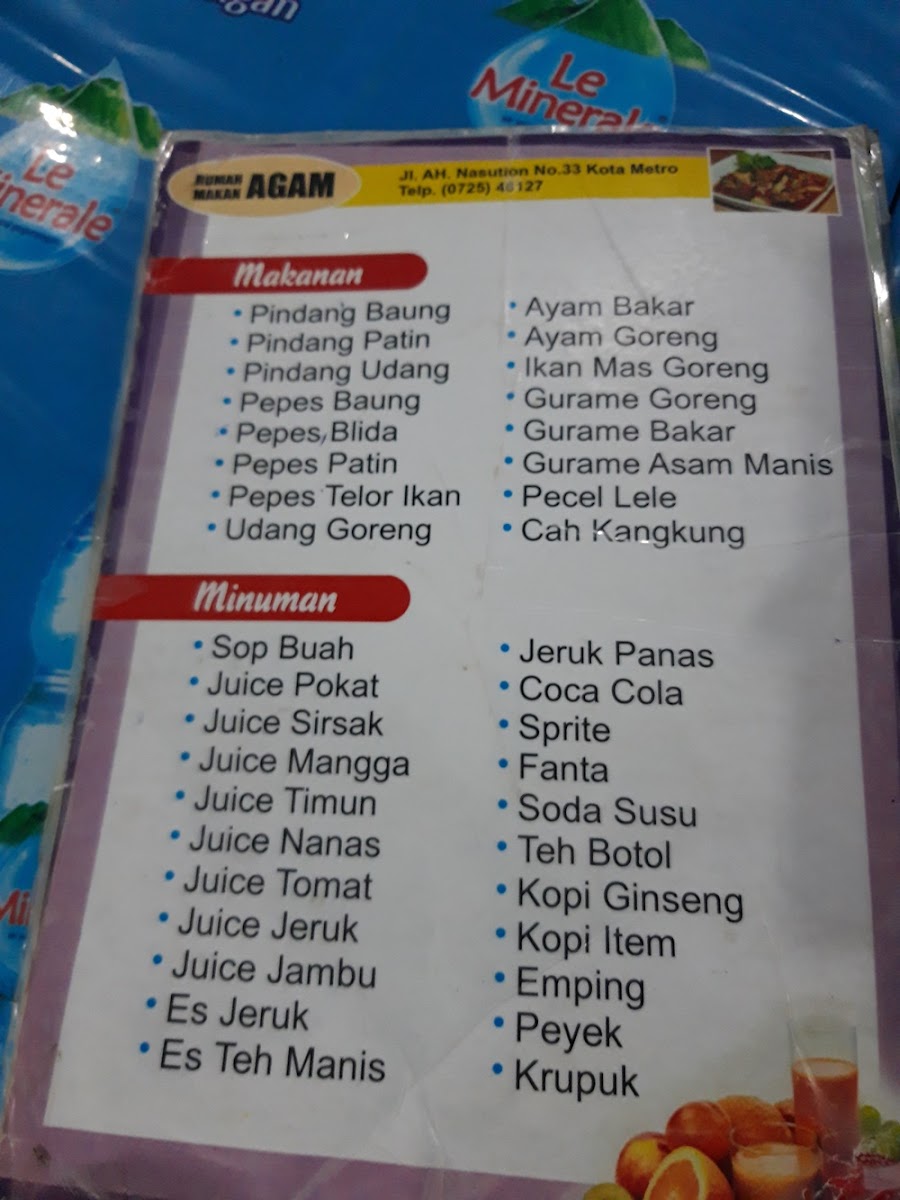 Menu Rumah Makan Agam-5